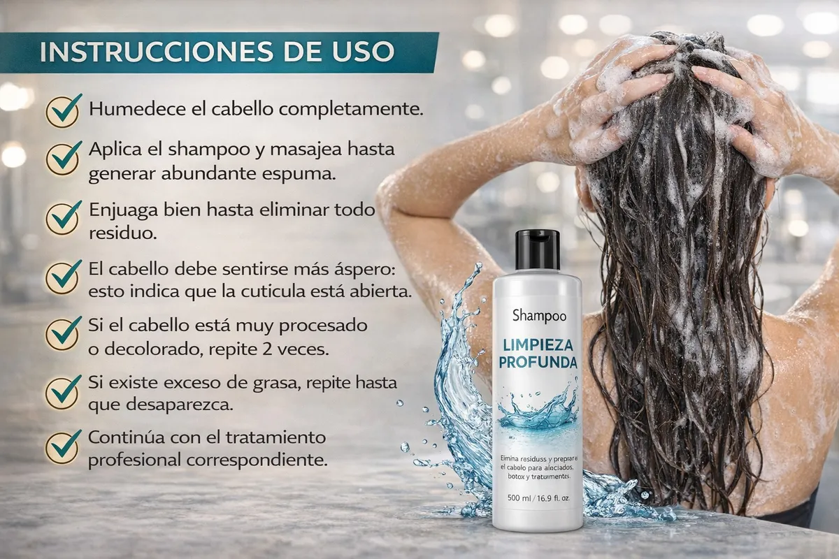 Shampoo Limpieza Profunda Abre Cutícula Hebra Capilar 5 L - Imagen 4